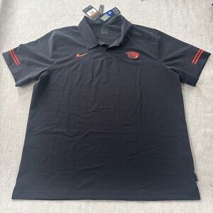 Nike On Field Polo Shirt Oregon‎ State Beavers Mens XXL Black Dri-Fit OSU